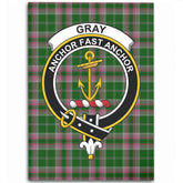 Gray Tartan Crest Area Rug
